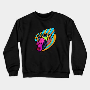 Face in Cubism Crewneck Sweatshirt